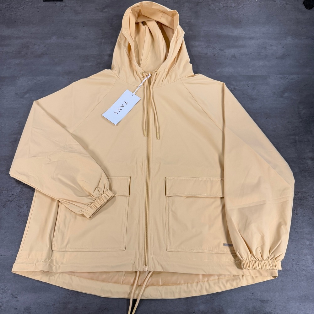 Tavi Ascend Hooded Windbreaker Womens Small Sunrise Yellow NEW $168 Viral Color